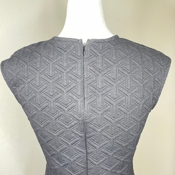 a'gaci Black Geometric Design Cap Sleeve V-Round Neck Dress Size Large Event - Picture 4 of 7